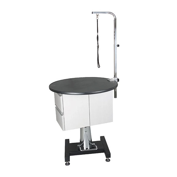 Table de toilettage élévatrice hydraulique avec armoire